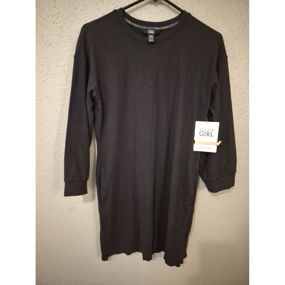 Athleta Girl XL 14 Casual Knit Dress Casual Knit Dress Banded Rib Knit Cuffs